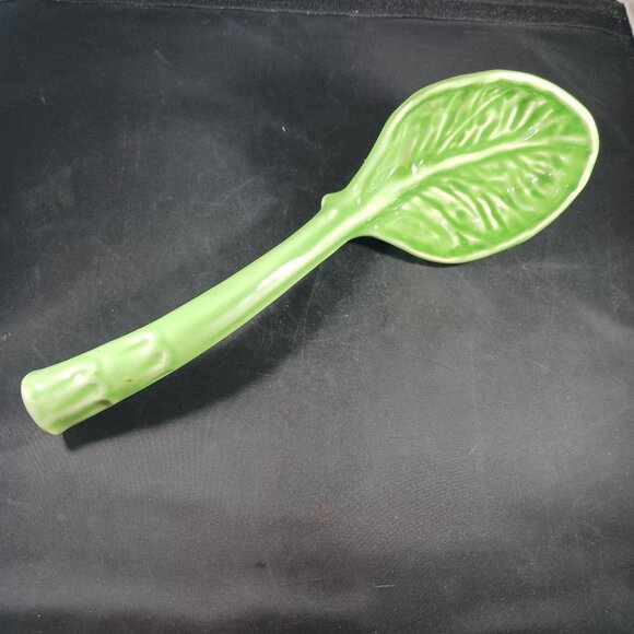 Vintage Majolica Soup Tureen Ladle Cabbage - Picture 1 of 8